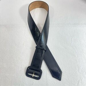 Talbots Black Patent Leather Belt